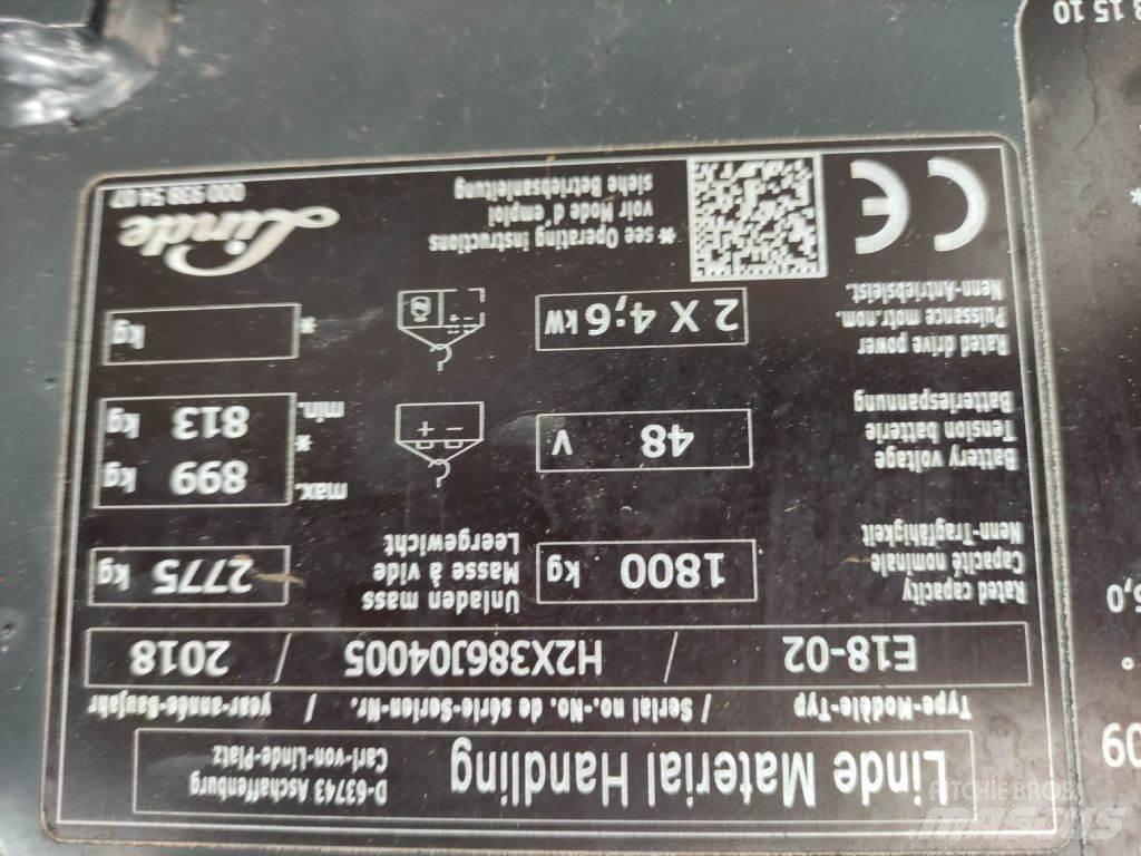 Linde E18-02-386 EVO Akumulátorové vozíky