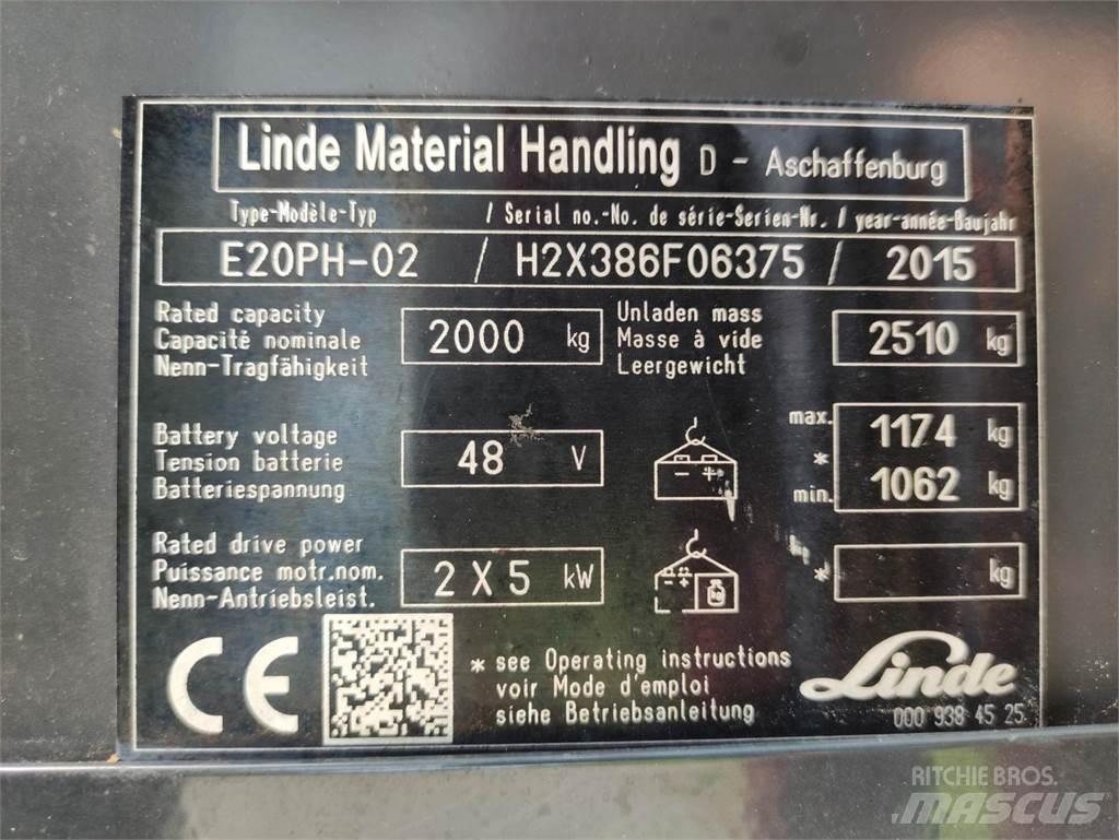 Linde E20-PH-02 Akumulátorové vozíky