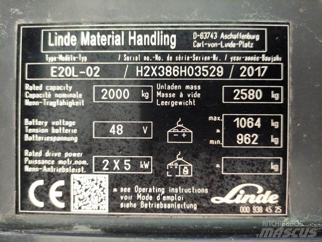 Linde E20L-02-386 Akumulátorové vozíky
