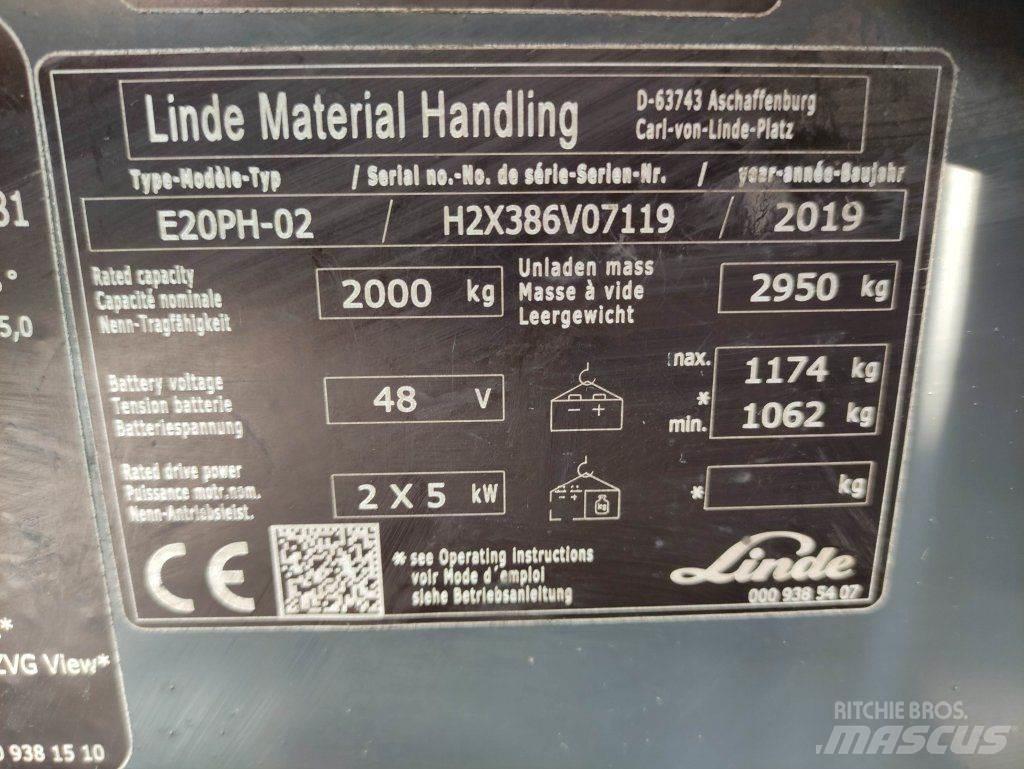 Linde E20PH-02-386 EVO Akumulátorové vozíky