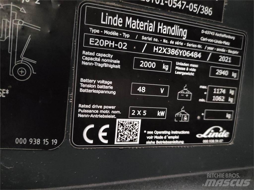 Linde E20PH-02-386-EVO Akumulátorové vozíky
