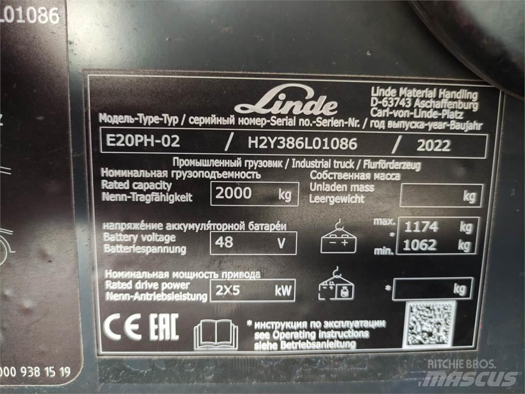 Linde E20PH-02-386-EVO Akumulátorové vozíky