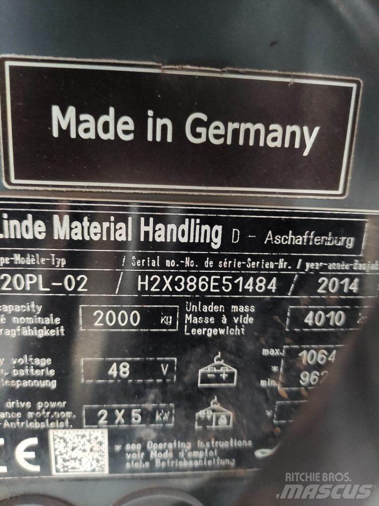 Linde E20PL-02-386 EVO Akumulátorové vozíky