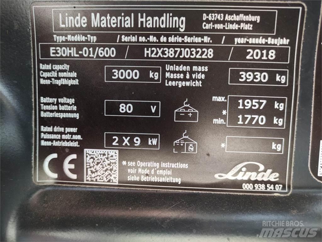 Linde E30HL-01/600-387 Akumulátorové vozíky