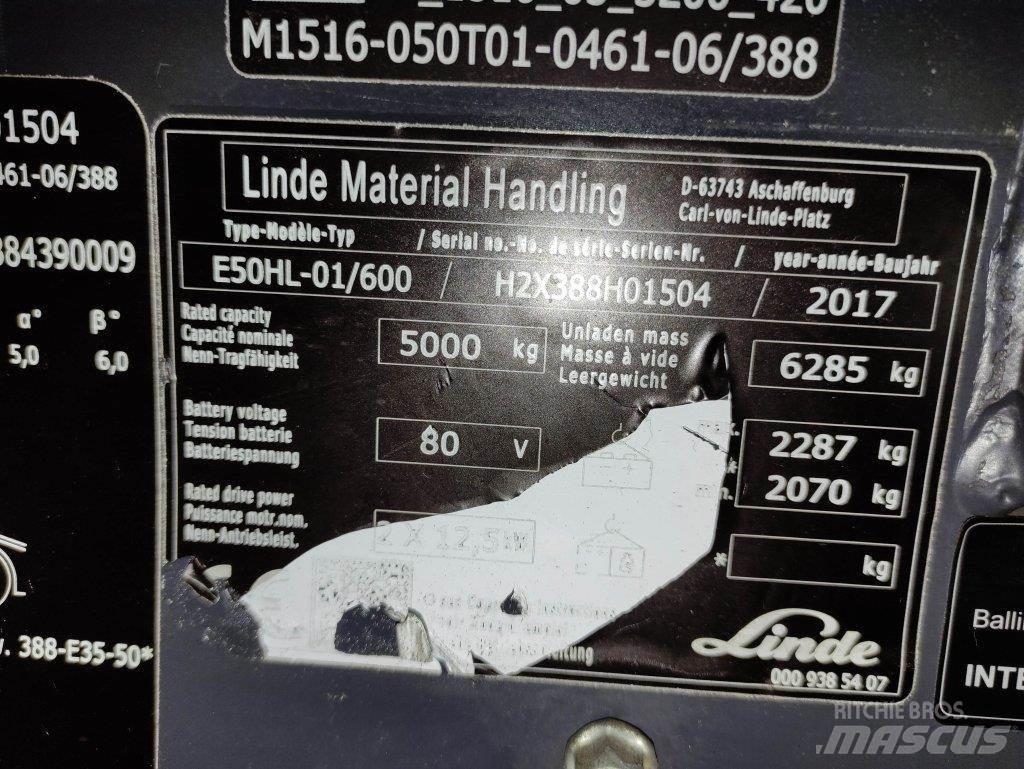 Linde E50HL-01/600-388 Akumulátorové vozíky