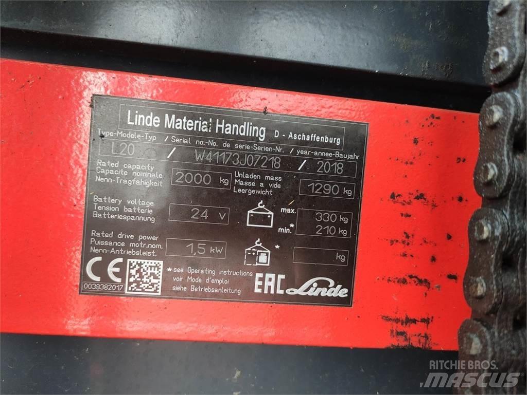 Linde L20i-1173 Ručně vedené vysokozdvižné vozíky