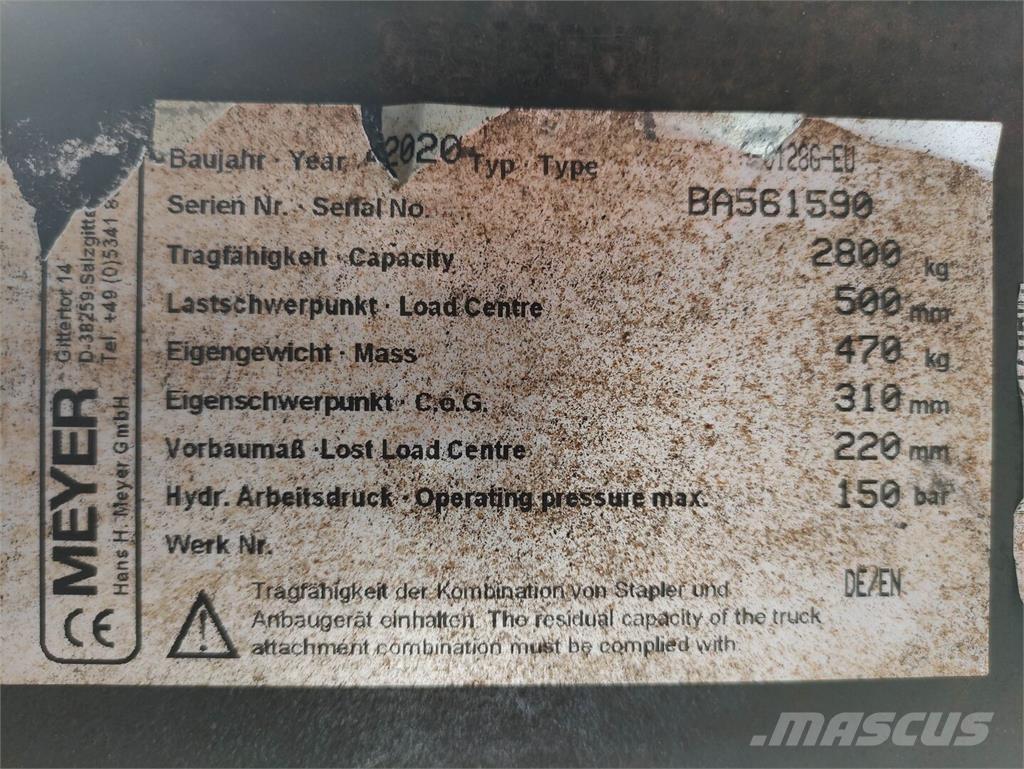 Meyer 3-0128G-EU Čelisti na balíky