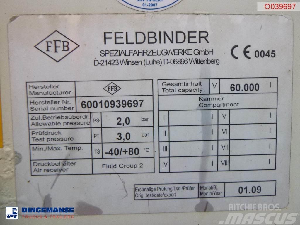 Feldbinder Powder tank alu 60 m3 (tipping) Sklápěcí návěsy