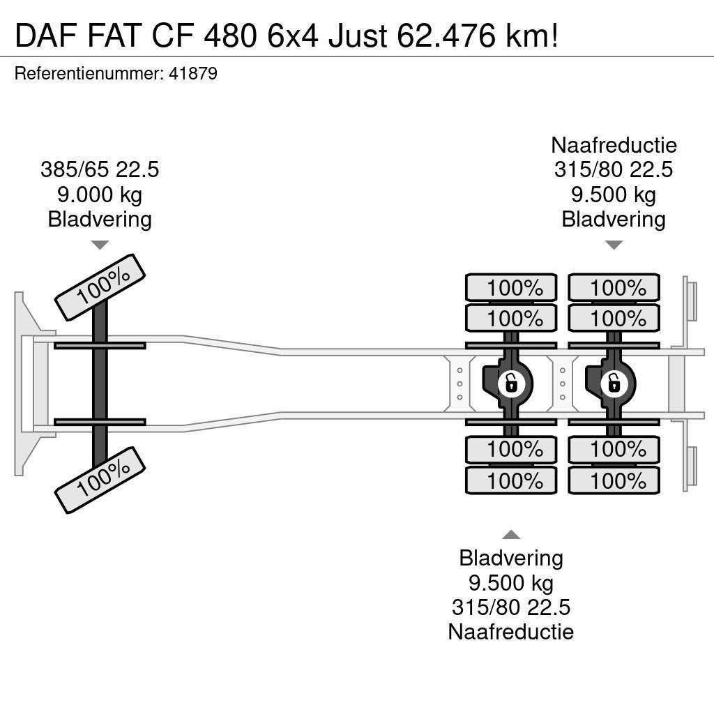 DAF FAT CF 480 6x4 Just 62.476 km! Hákový nosič kontejnerů