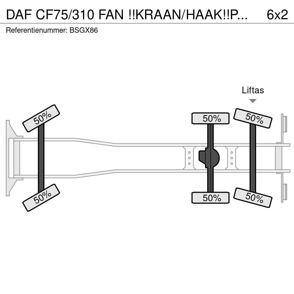 DAF CF75/310 FAN !!KRAAN/HAAK!!PERSCONTAINER!!HIGH PRE Hákový nosič kontejnerů