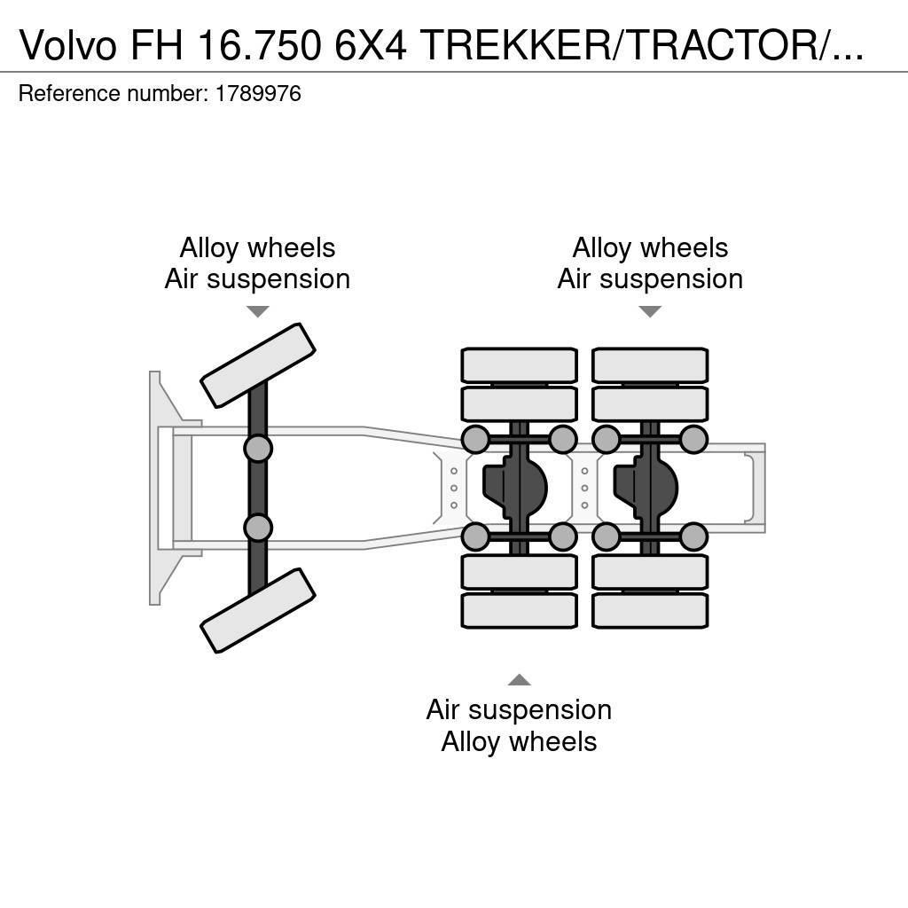 Volvo FH 16.750 6X4 TREKKER/TRACTOR/SZM EURO 6 HYDRAULIC Tahače