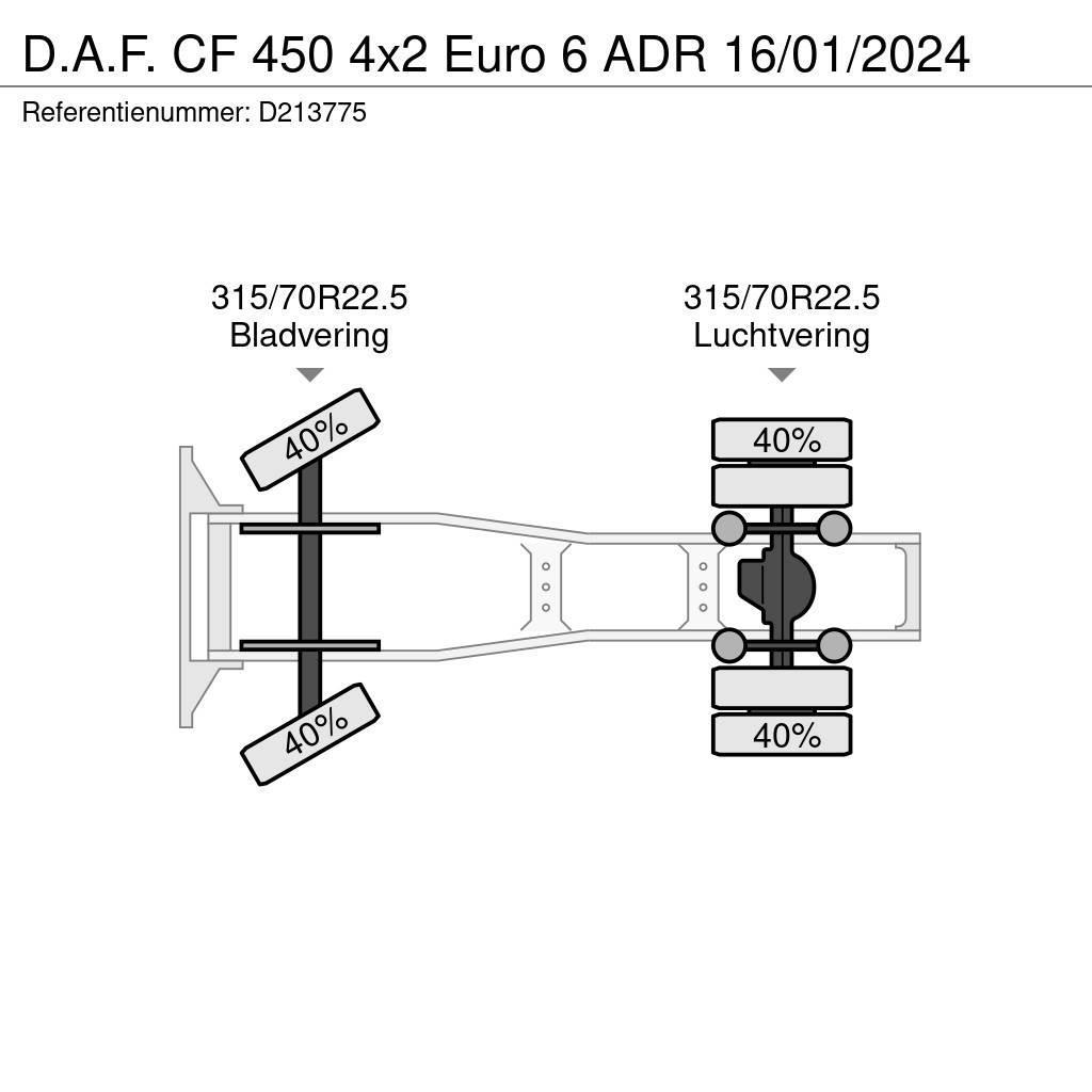 DAF CF 450 4x2 Euro 6 ADR 16/01/2024 Tahače