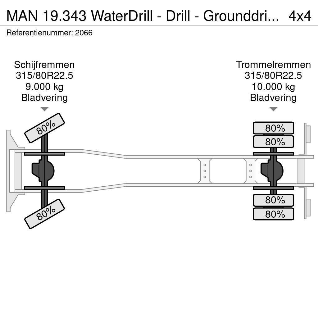 MAN 19.343 WaterDrill - Drill - Grounddrill - Boor Univerzální terénní jeřáby