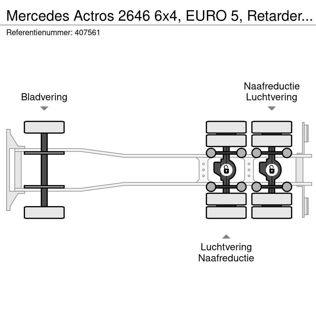 Mercedes-Benz Actros 2646 6x4, EURO 5, Retarder, Multilift Hákový nosič kontejnerů
