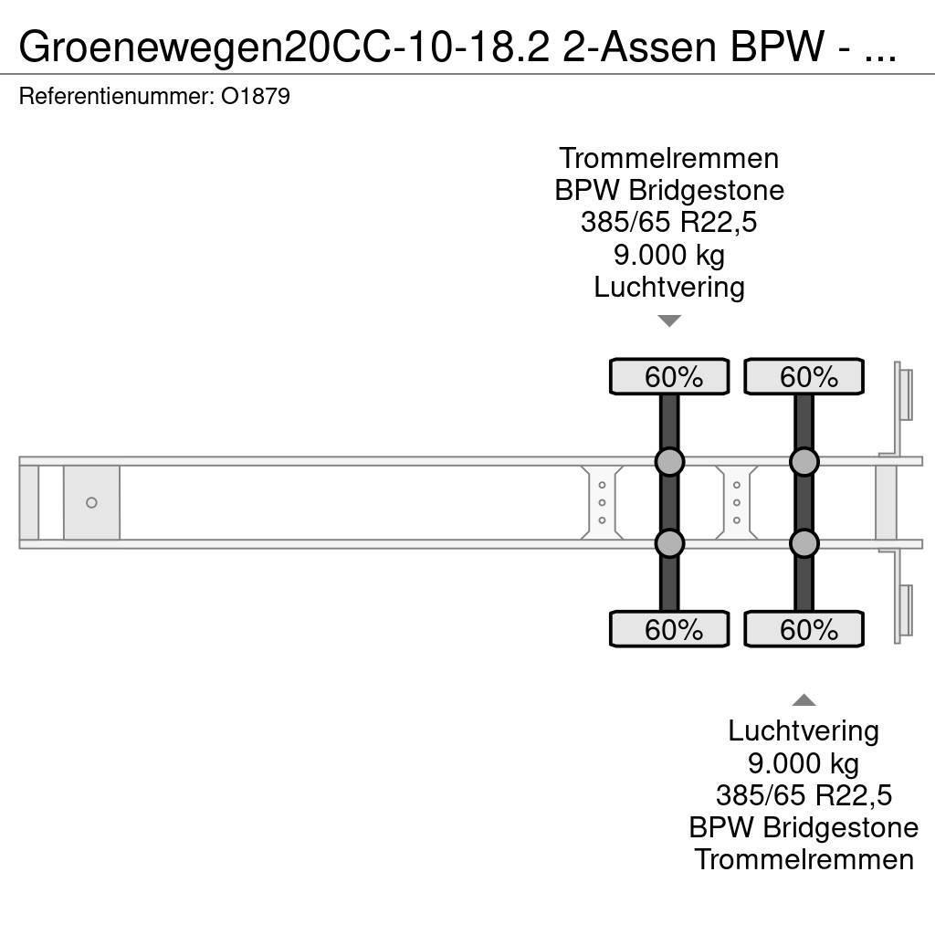 Groenewegen 20CC-10-18.2 2-Assen BPW - DrumBrakes - Air Suspen Kontejnerové návěsy