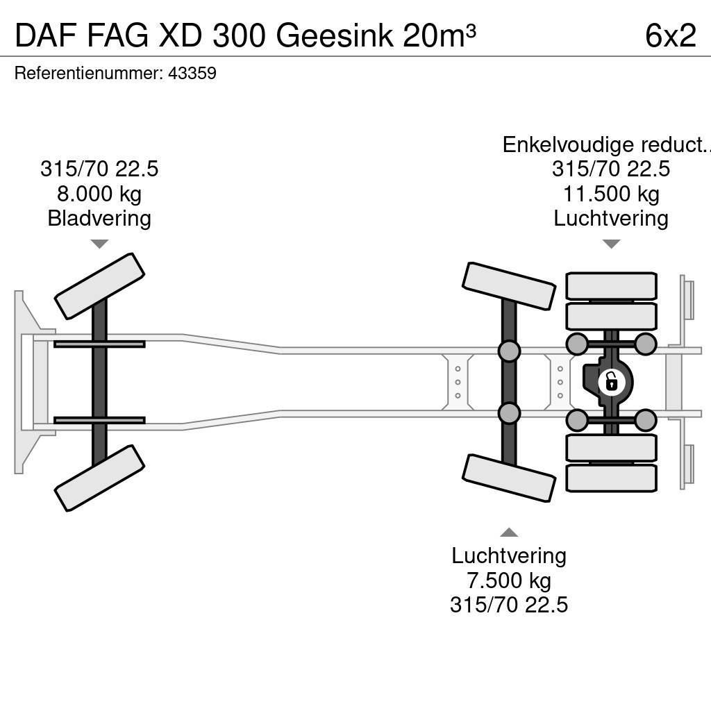 DAF FAG XD 300 Geesink 20m³ Popelářské vozy