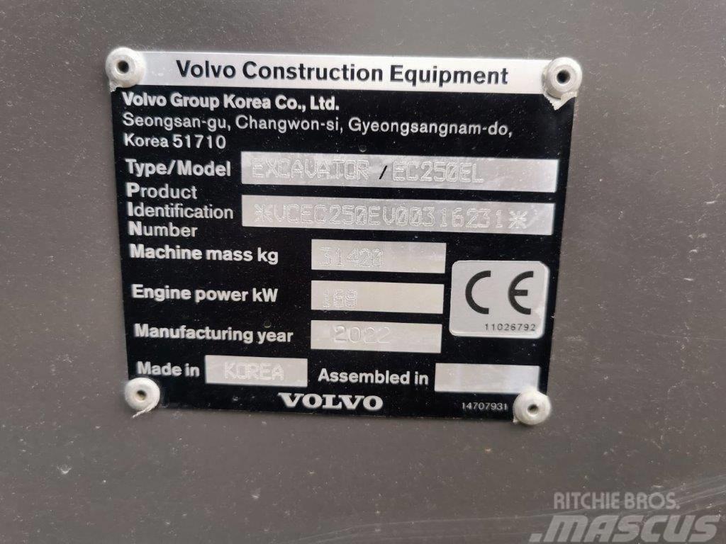 Volvo EC250EL Pásová rýpadla