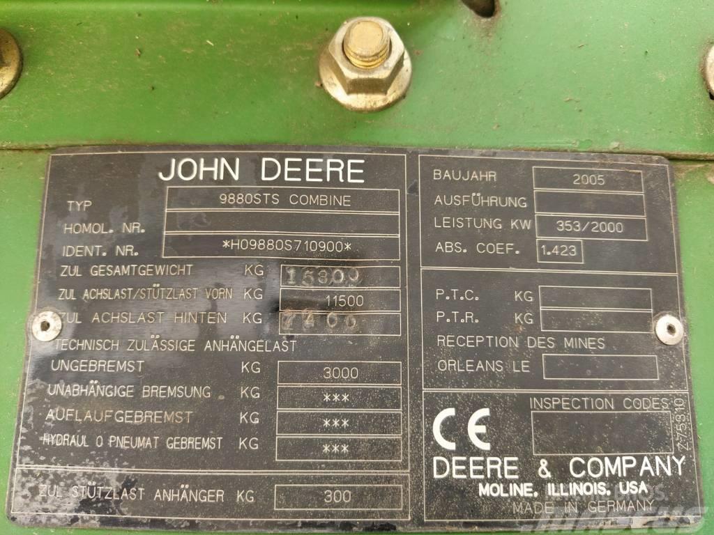 John Deere 9880 i STS Sklízecí mlátičky