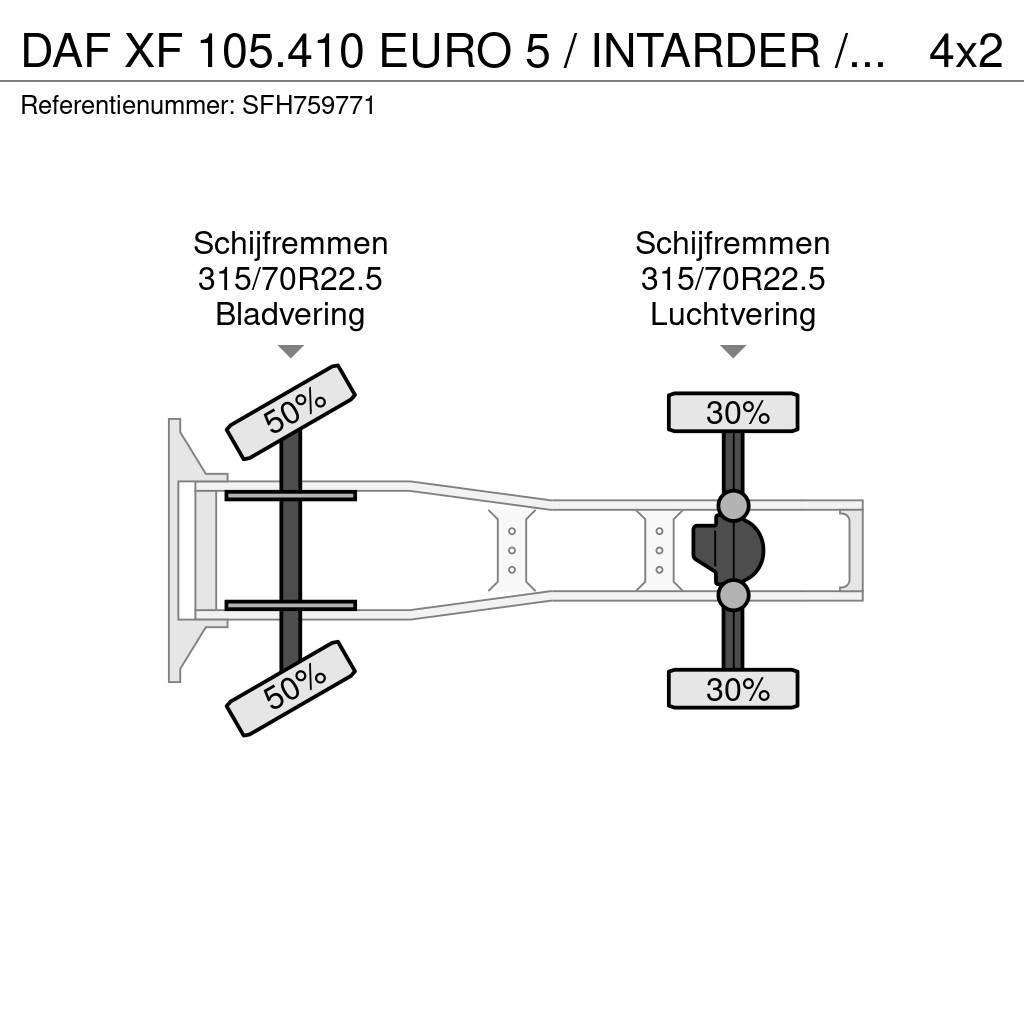 DAF XF 105.410 EURO 5 / INTARDER / COMPRESSOR / PTO / Tahače
