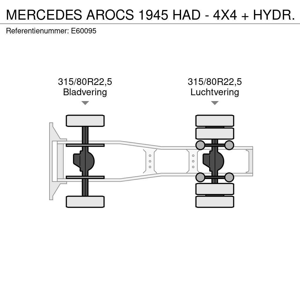 Mercedes-Benz AROCS 1945 HAD - 4X4 + HYDR. Tahače