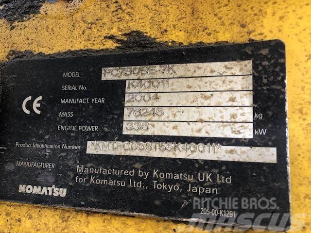 Komatsu PC 750 SE-7K Pásová rýpadla