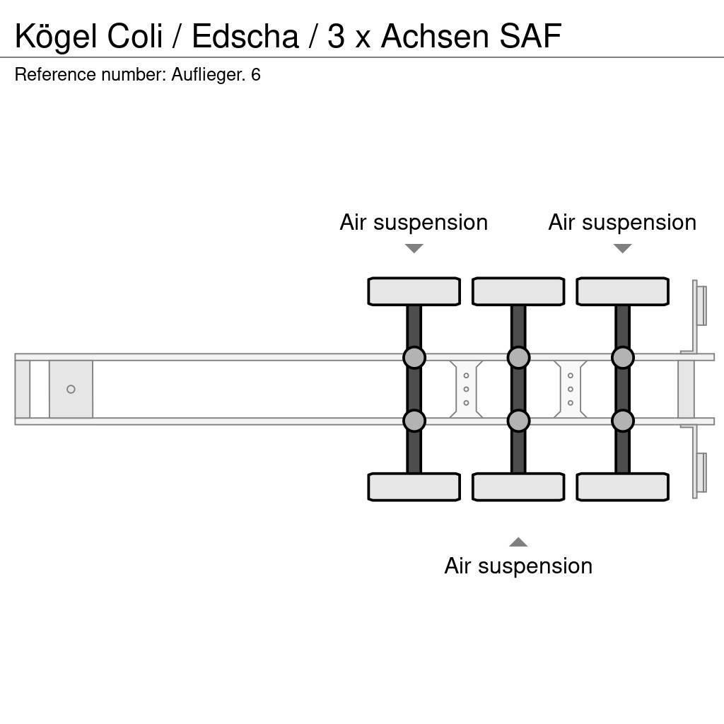Kögel Coli / Edscha / 3 x Achsen SAF Plachtové návěsy
