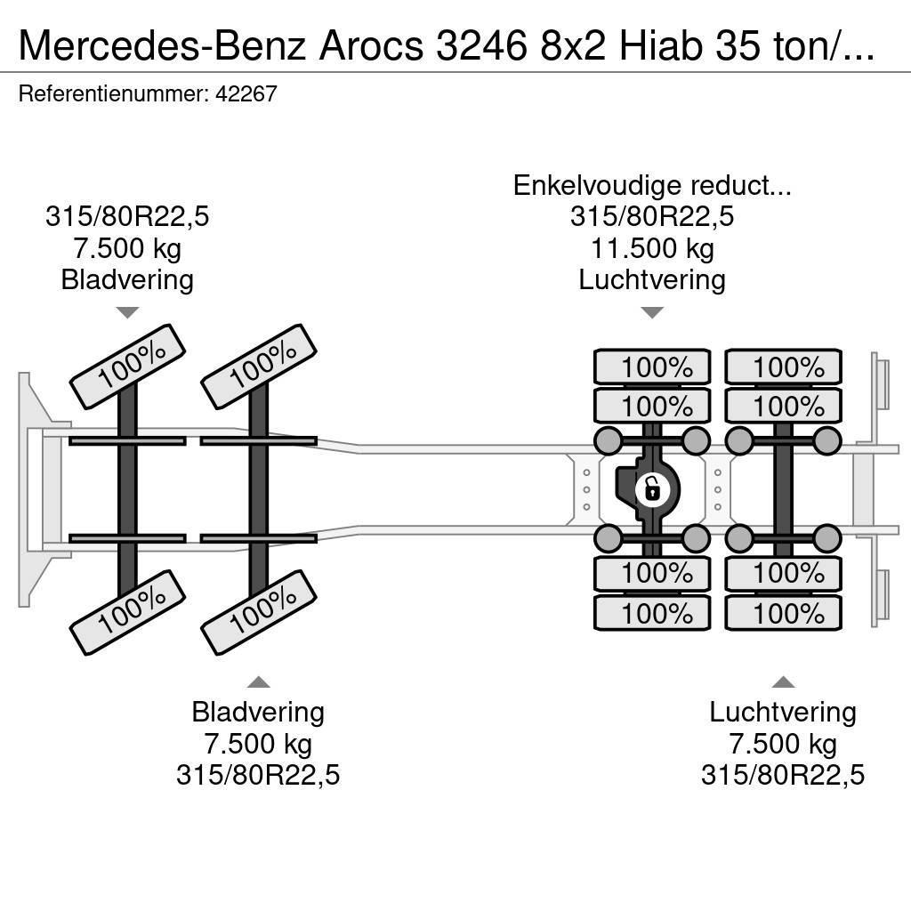 Mercedes-Benz Arocs 3246 8x2 Hiab 35 ton/meter laadkraan + Fly-J Univerzální terénní jeřáby