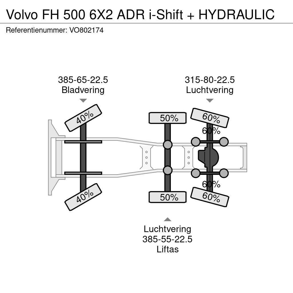 Volvo FH 500 6X2 ADR i-Shift + HYDRAULIC Tahače