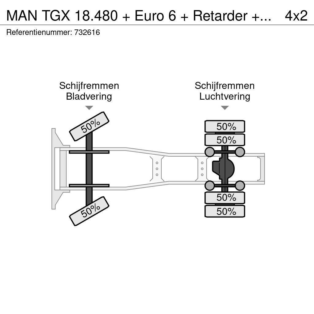 MAN TGX 18.480 + Euro 6 + Retarder + 3 pieces in stock Tractor Units