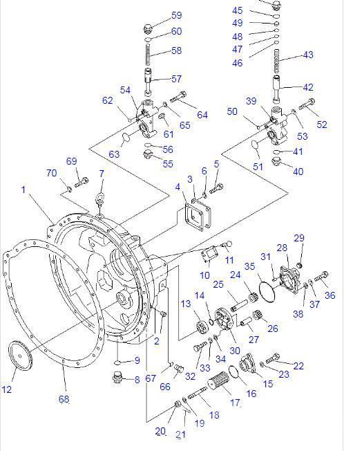 Komatsu D85E-21 torque converter 154-13-00201 Převodovka