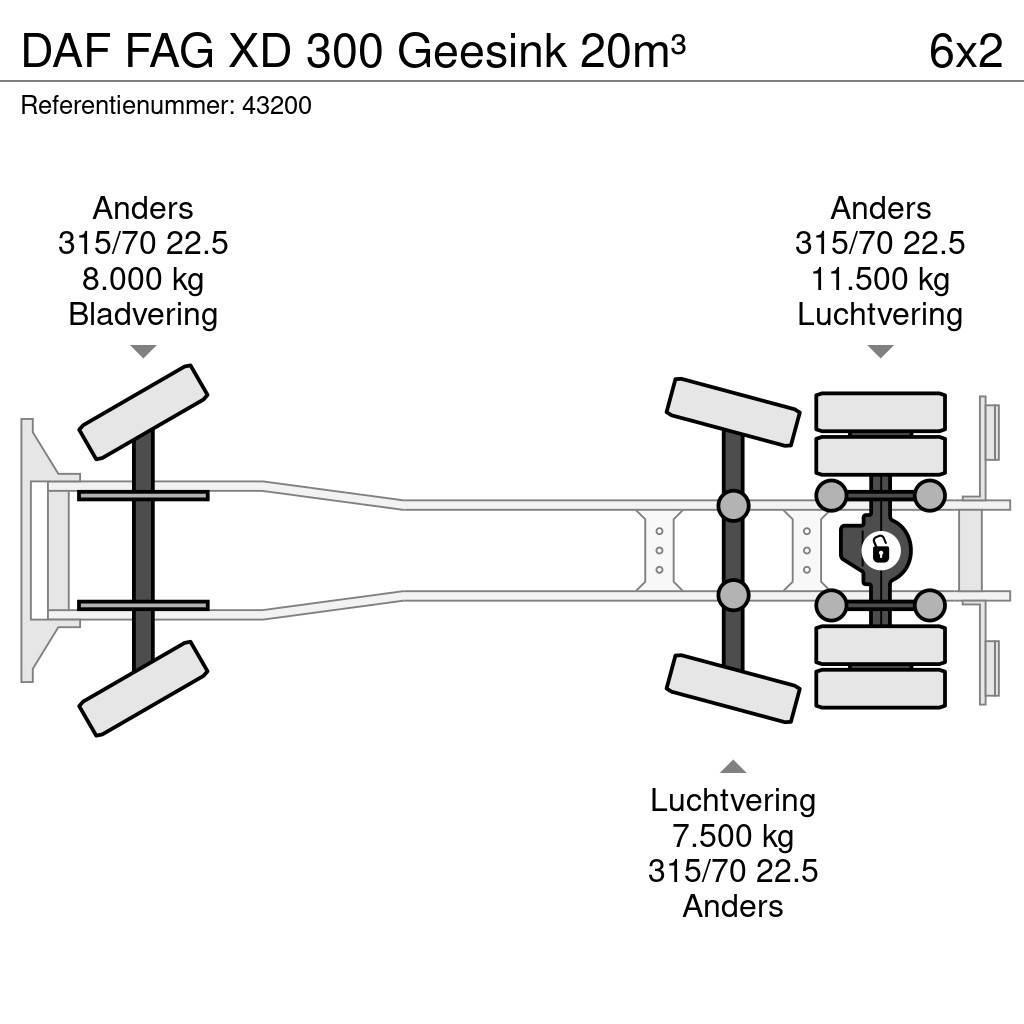 DAF FAG XD 300 Geesink 20m³ Popelářské vozy