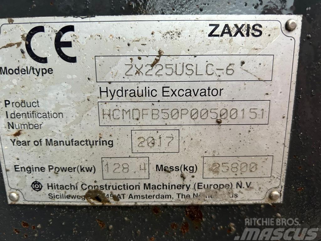 Hitachi ZX225 USLC-6 Pásová rýpadla