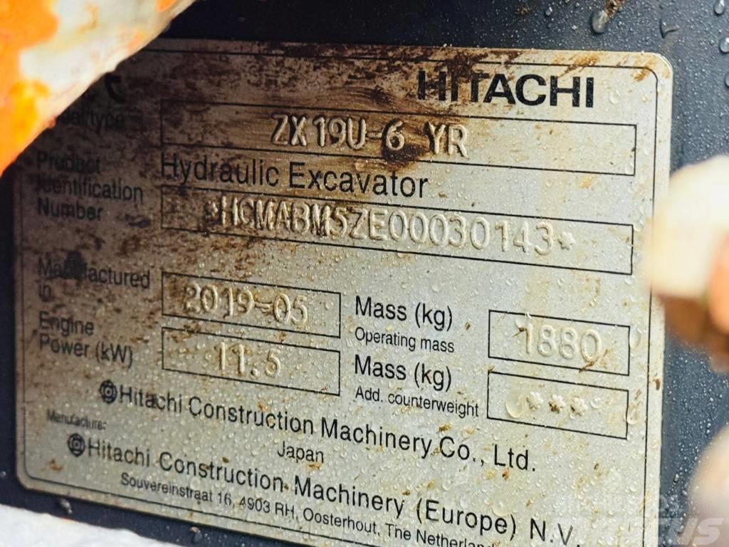Hitachi ZX 19 U-6 Mini rýpadla < 7t