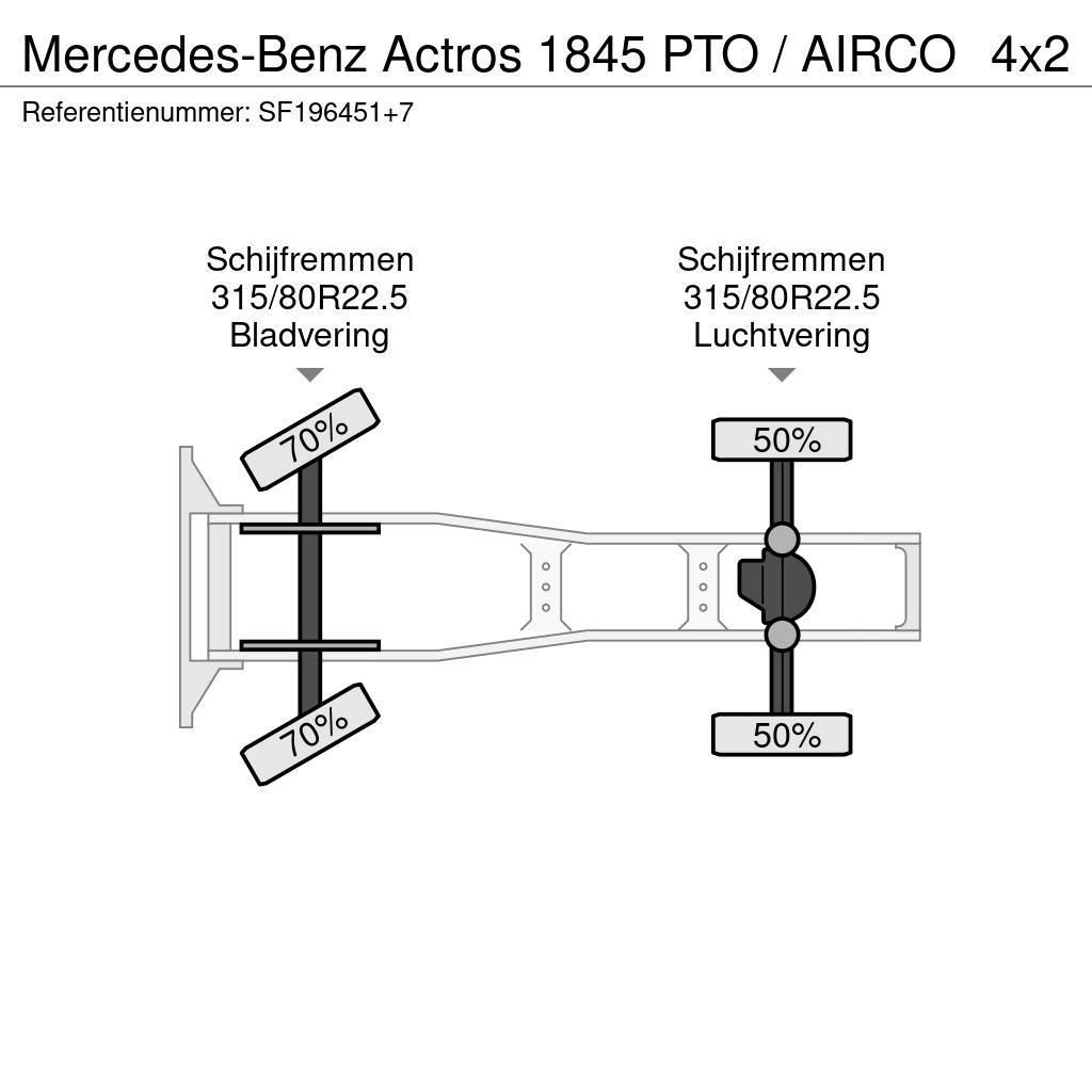 Mercedes-Benz Actros 1845 PTO / AIRCO Tahače