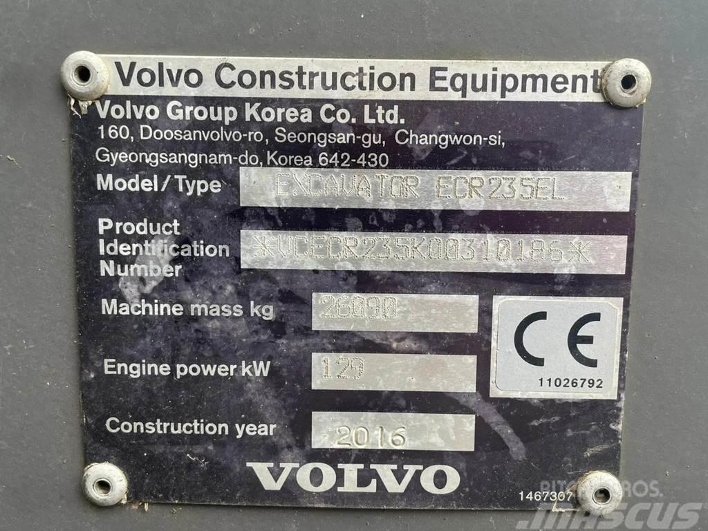 Volvo ECR 235 EL | ROTOTILT | BUCKET | AIRCO Pásová rýpadla