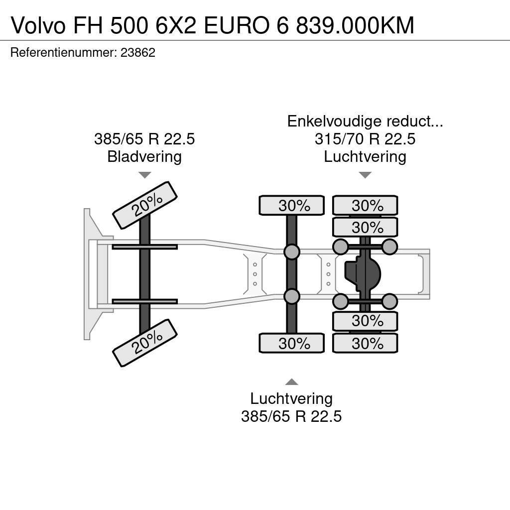 Volvo FH 500 6X2 EURO 6 839.000KM Tahače