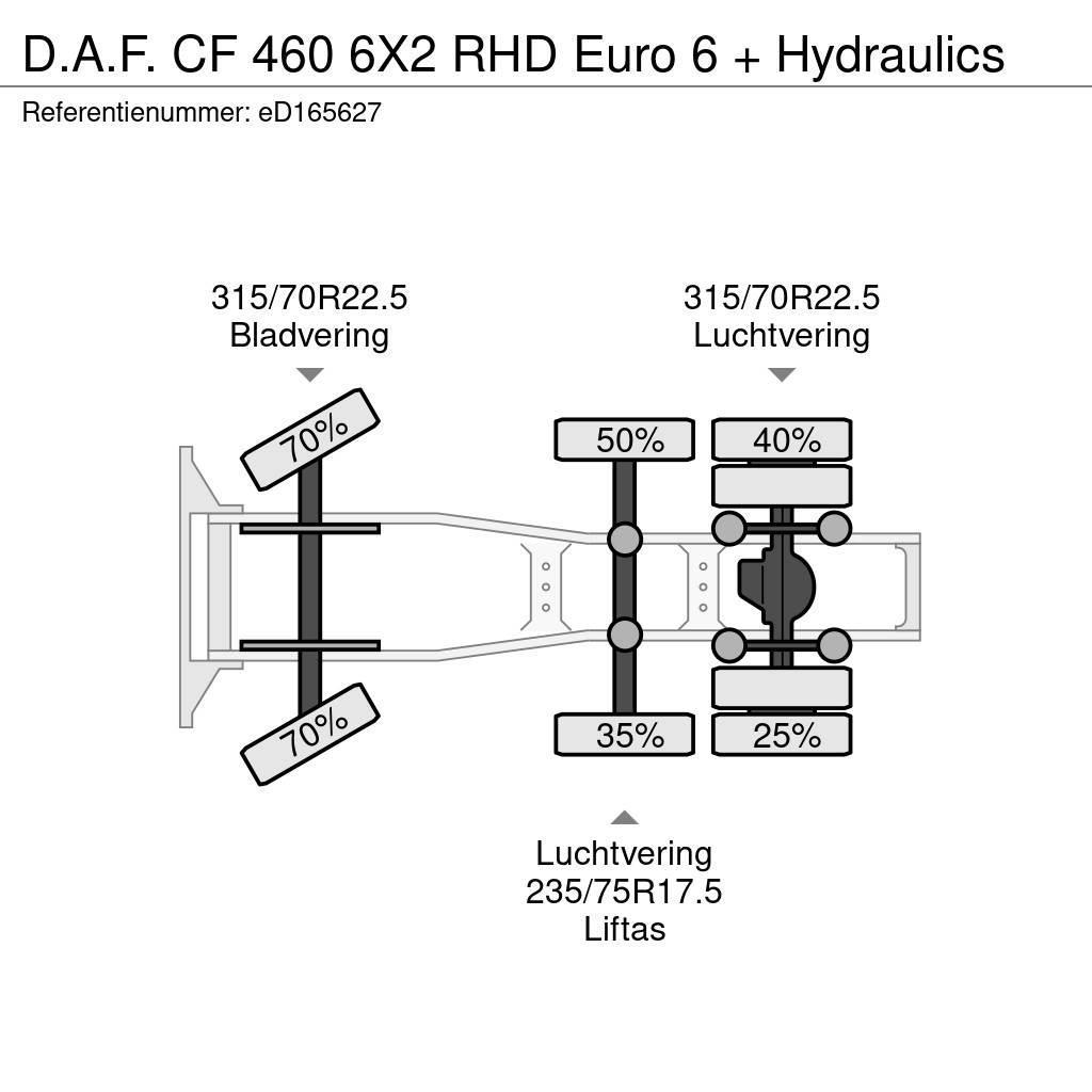 DAF CF 460 6X2 RHD Euro 6 + Hydraulics Tahače