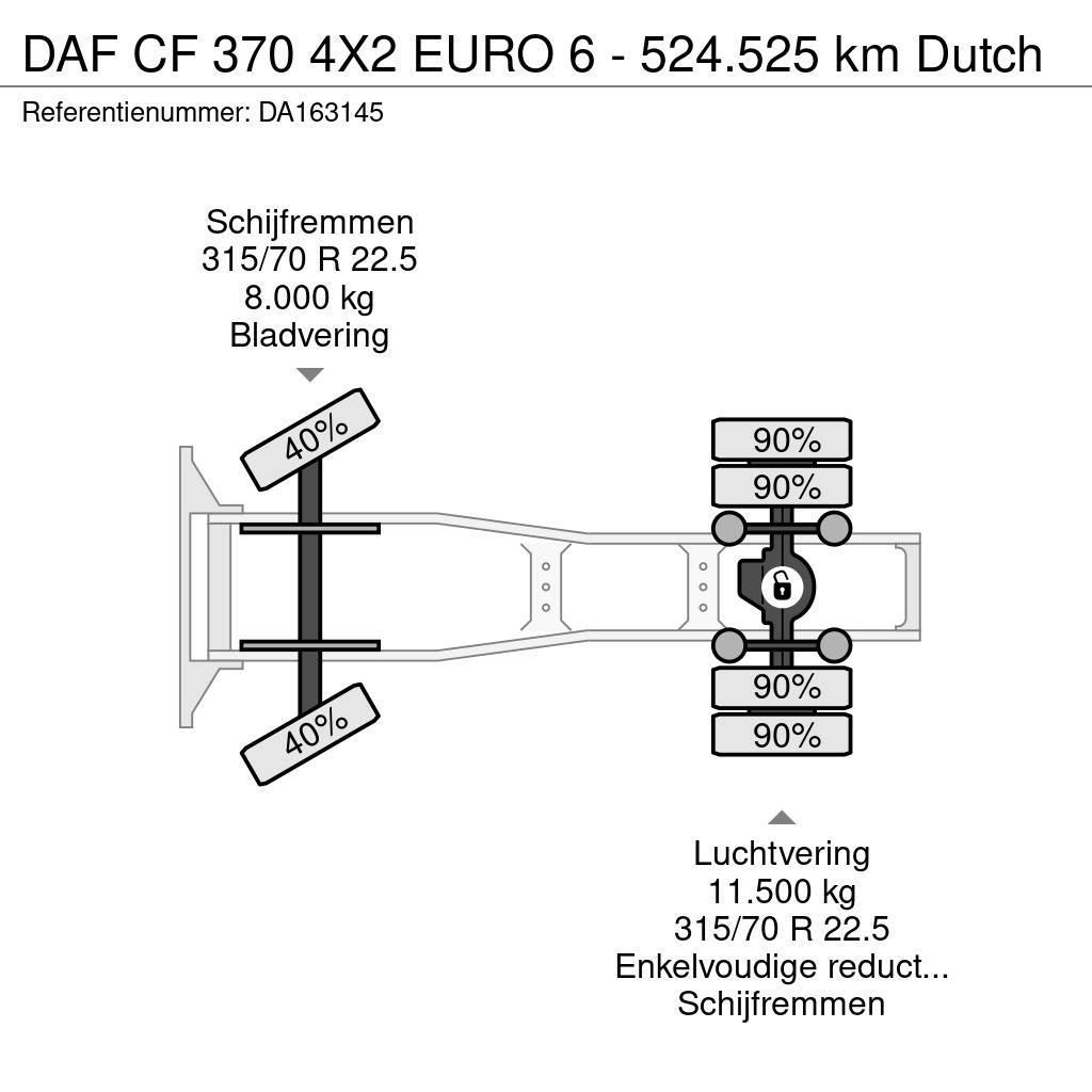 DAF CF 370 4X2 EURO 6 - 524.525 km Dutch Tahače