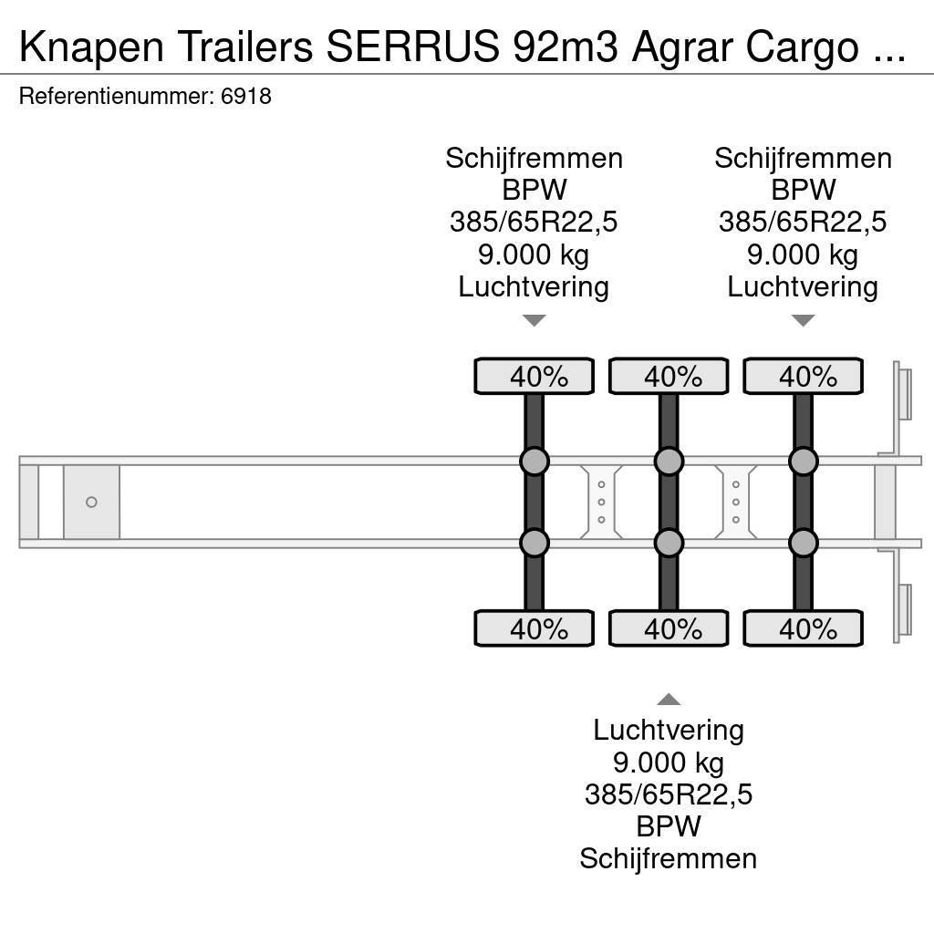 Knapen Trailers SERRUS 92m3 Agrar Cargo Floor 10MM Alcoa Návěsy s pohyblivou podlahou