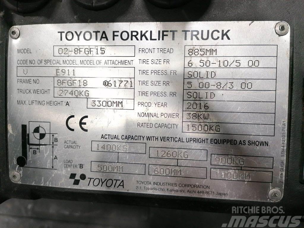 Toyota 02-8FGF15 LPG vozíky