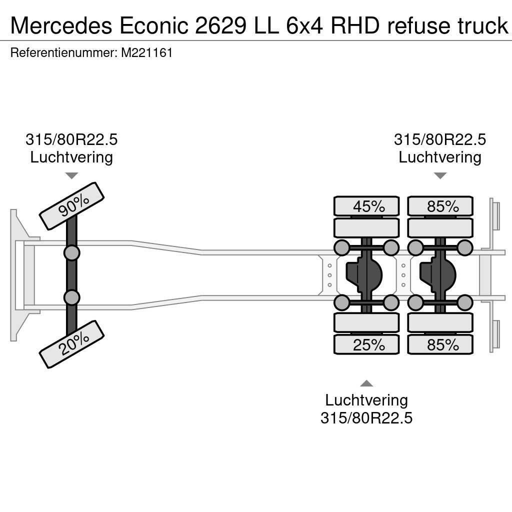 Mercedes-Benz Econic 2629 LL 6x4 RHD refuse truck Popelářské vozy