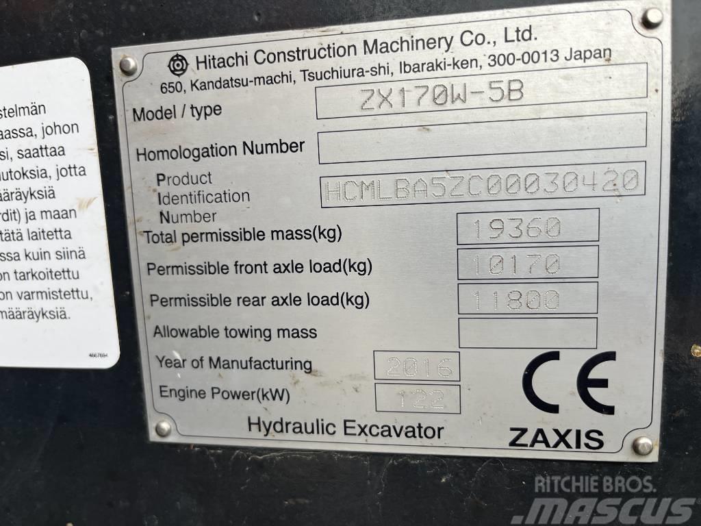 Hitachi ZX170W-5 2P Kolová rýpadla