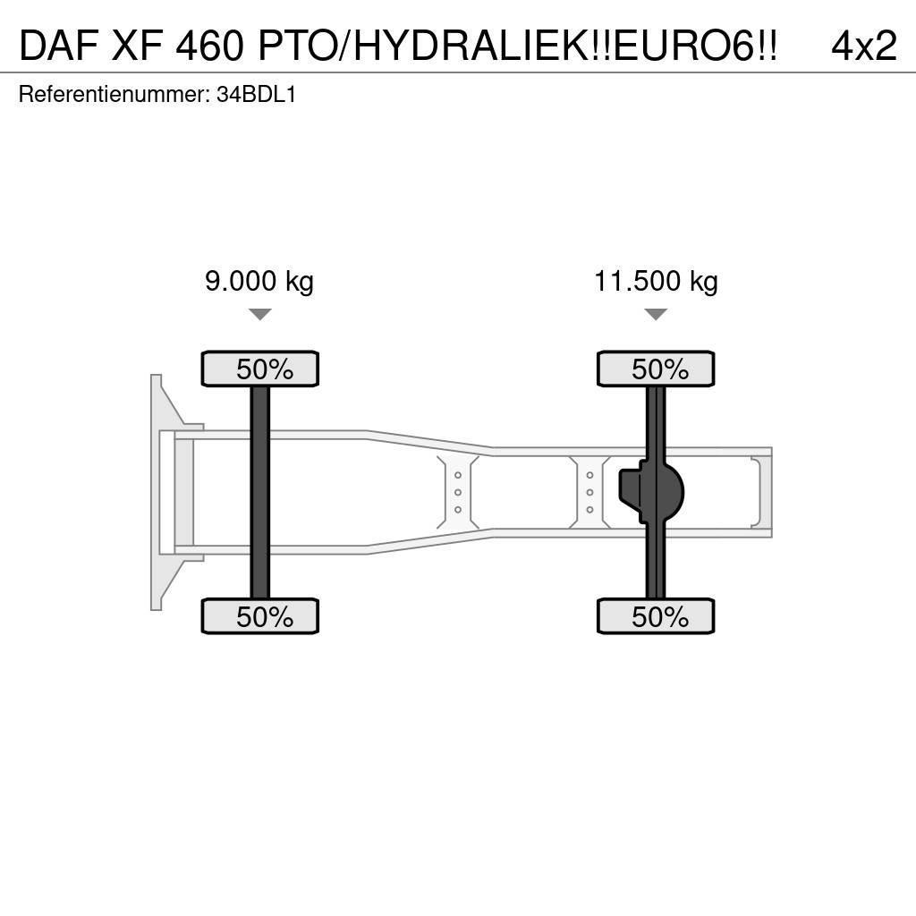 DAF XF 460 PTO/HYDRALIEK!!EURO6!! Tahače
