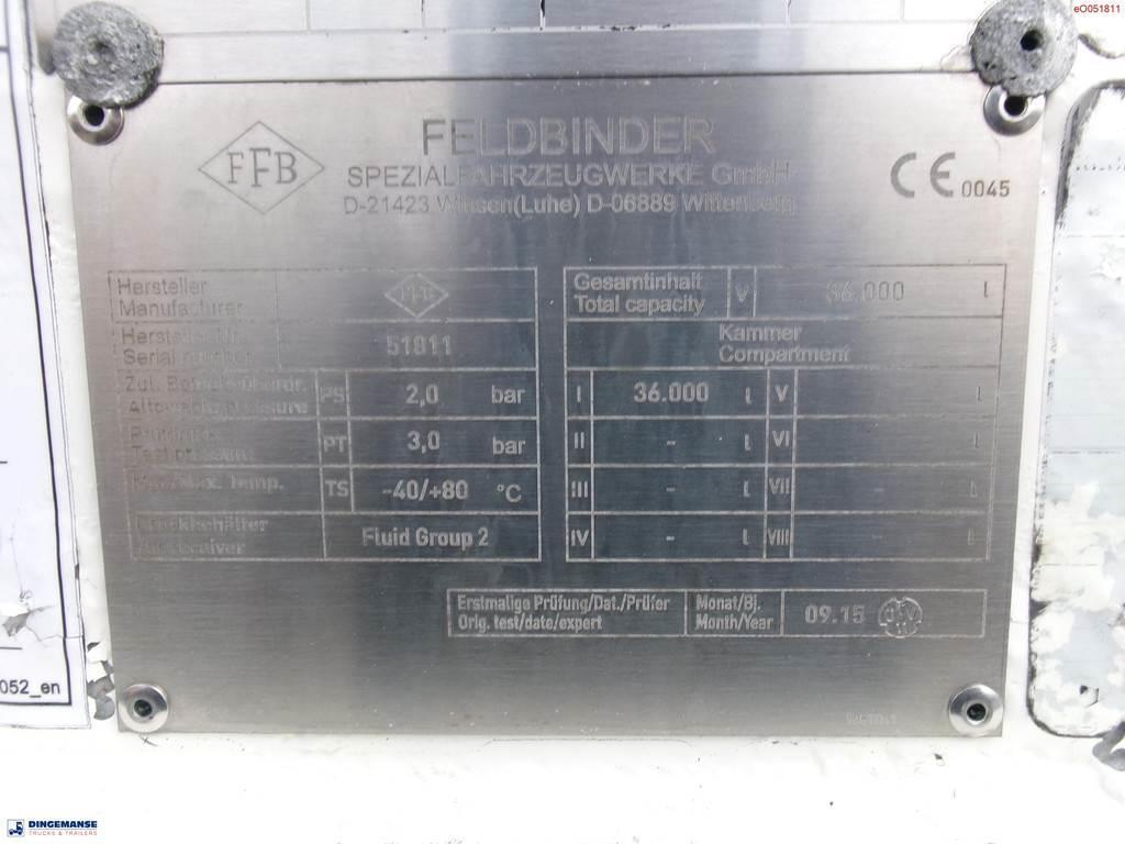 Feldbinder Powder tank alu 36 m3 / 1 comp Cisternové návěsy