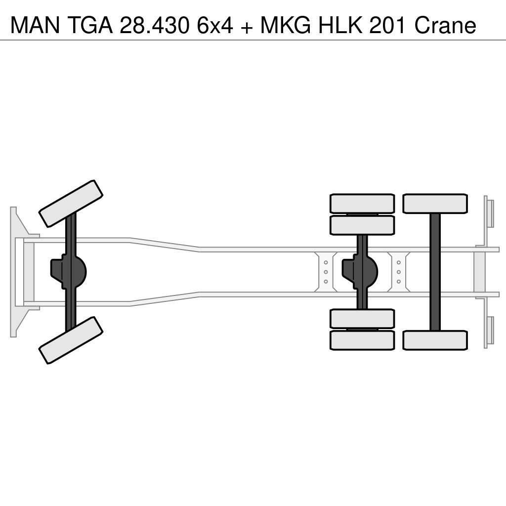 MAN TGA 28.430 6x4 + MKG HLK 201 Crane Univerzální terénní jeřáby