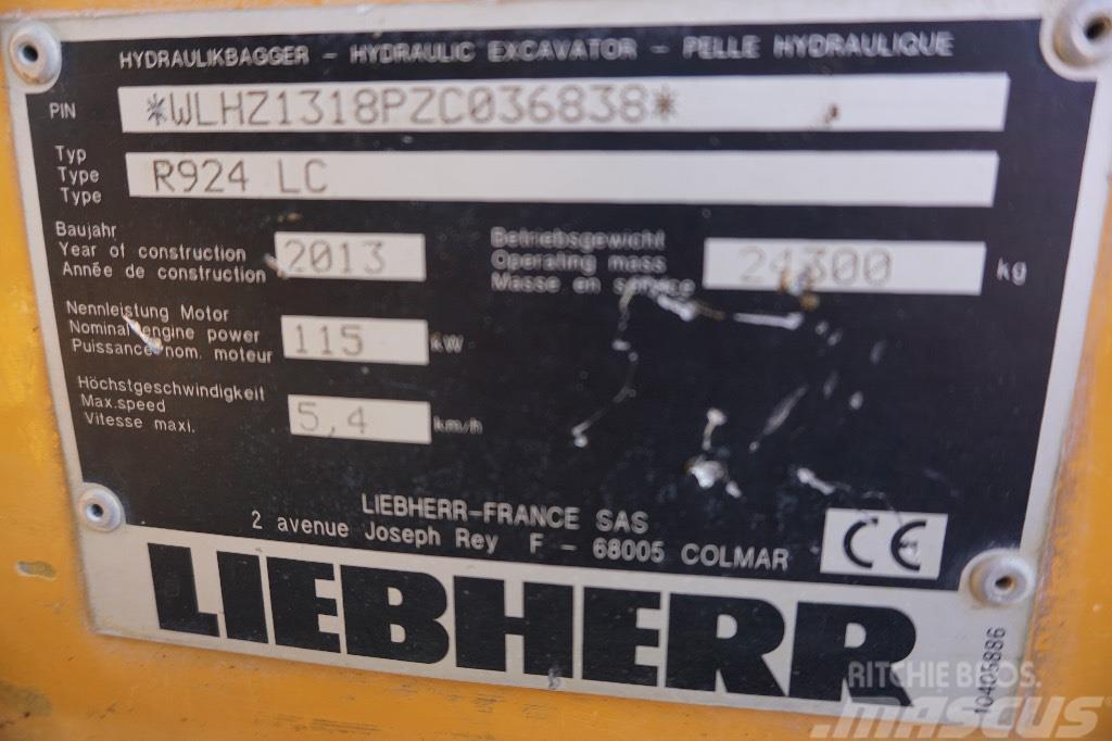 Liebherr R 924 LC Pásová rýpadla