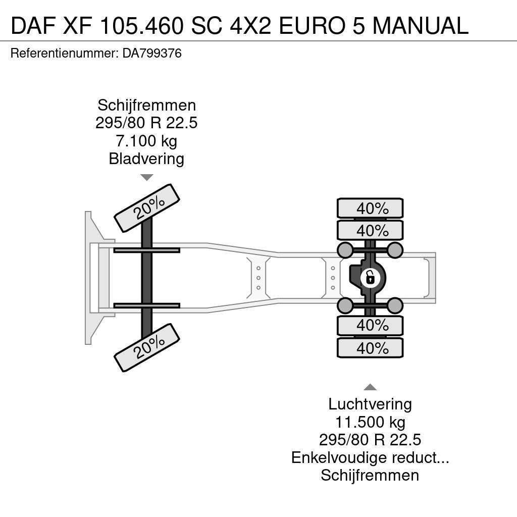 DAF XF 105.460 SC 4X2 EURO 5 MANUAL Tahače