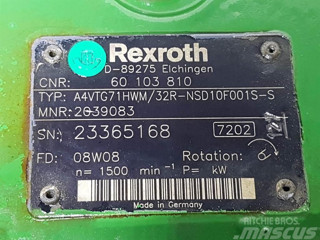 Rexroth A4VTG71HWM/32R-R902039083-Drive pump/Fahrpumpe Hydraulika