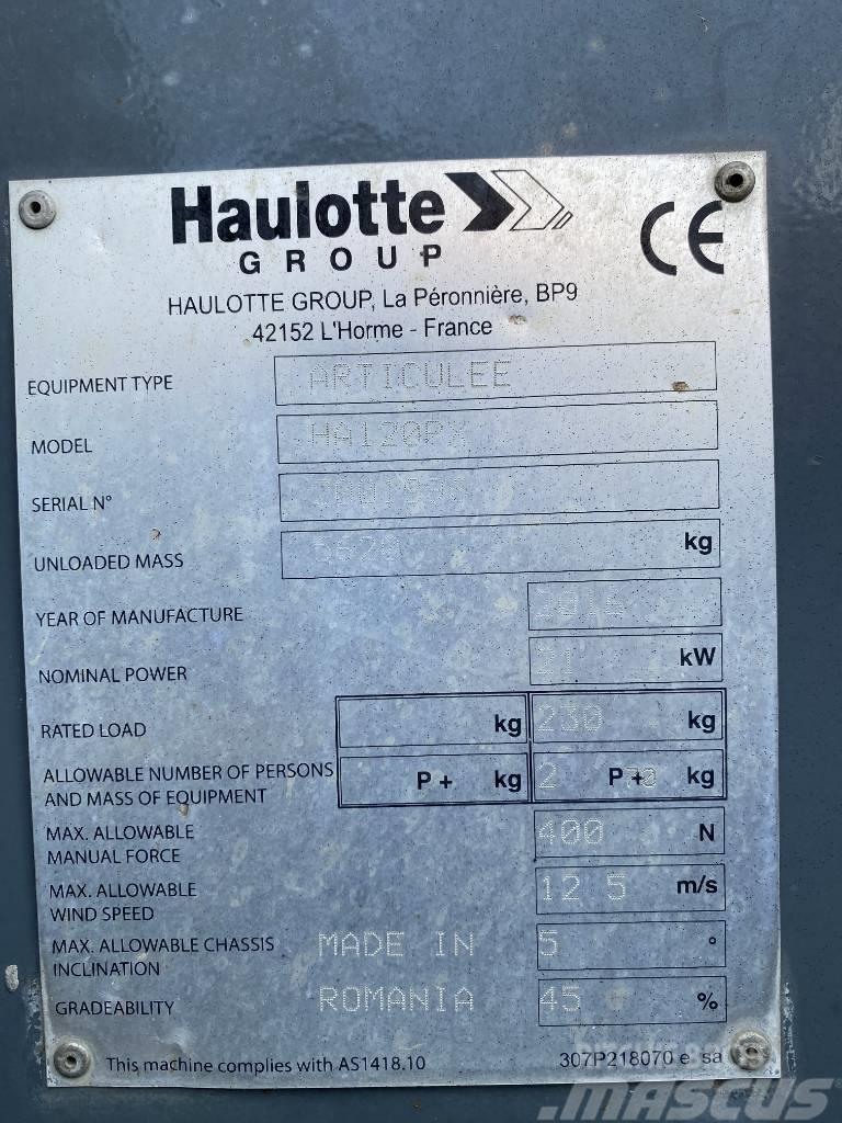 Haulotte HA 120 P Kloubové plošiny