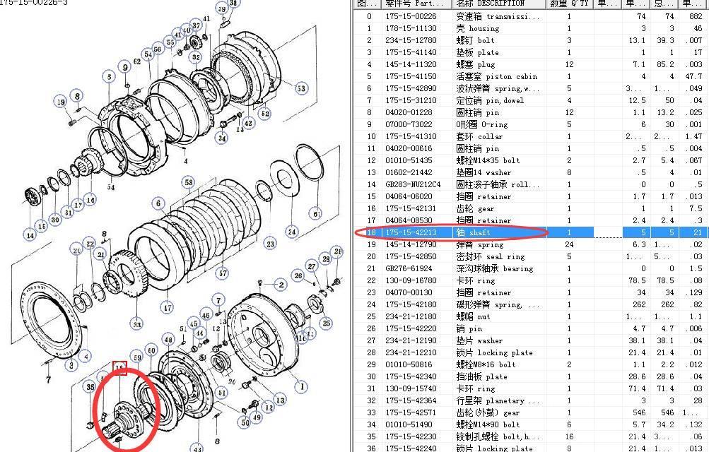 Komatsu D155 transmission and spare parts Hydraulika